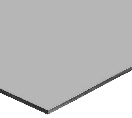 [711PA015] ALUMINIO COMPUESTO ACM CON CUBIERTA PVDF 4mm x 4' x 8' EXTERIOR ECOMAT GRIS PLATA - AF403