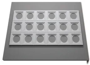 [714T045] BLOQUE DECORATIVO PU CIRCULO GRIS (CEMENT GREY) 1.2m x 0.6m x 30mm ECOMAT