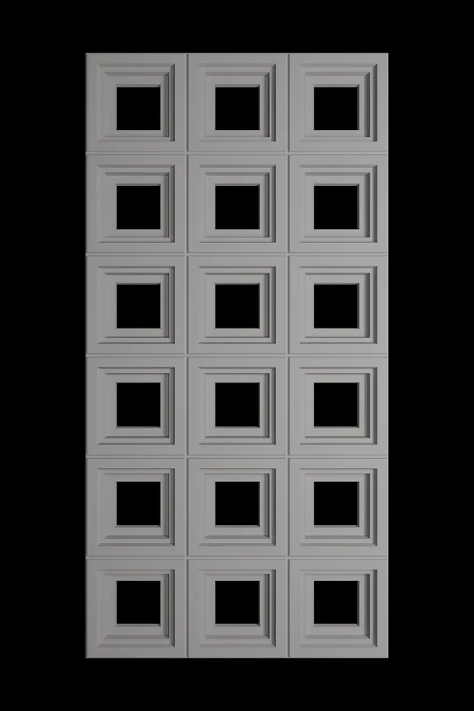 [714T048] BLOQUE DECORATIVO PU CUADRADO GRIS (CEMENT GREY) 1.2m x 0.6m x 30mm ECOMAT
