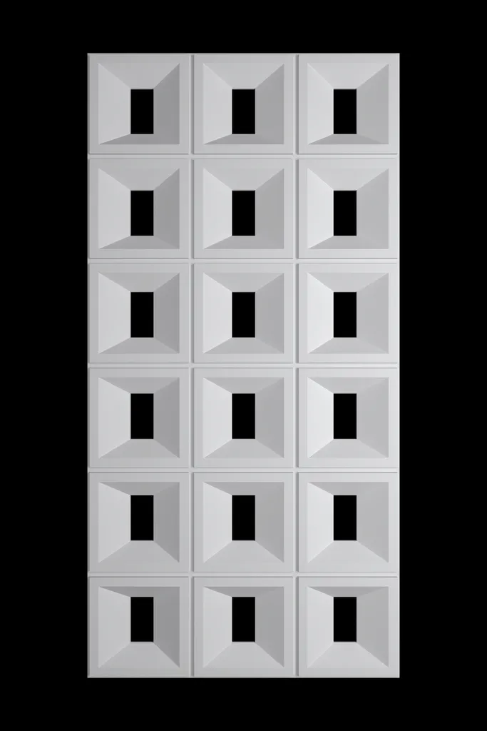 [714T049] BLOQUE DECORATIVO PU RECTANGULO BLANCO (ALABASTER) 1.2m x 0.6m x 30mm ECOMAT