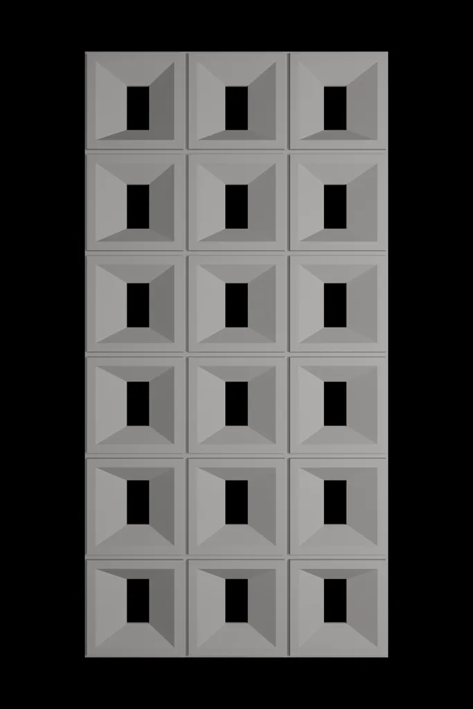 [714T051] BLOQUE DECORATIVO PU RECTANGULO GRIS (CEMENT GREY) 1.2m x 0.6m x 30mm ECOMAT