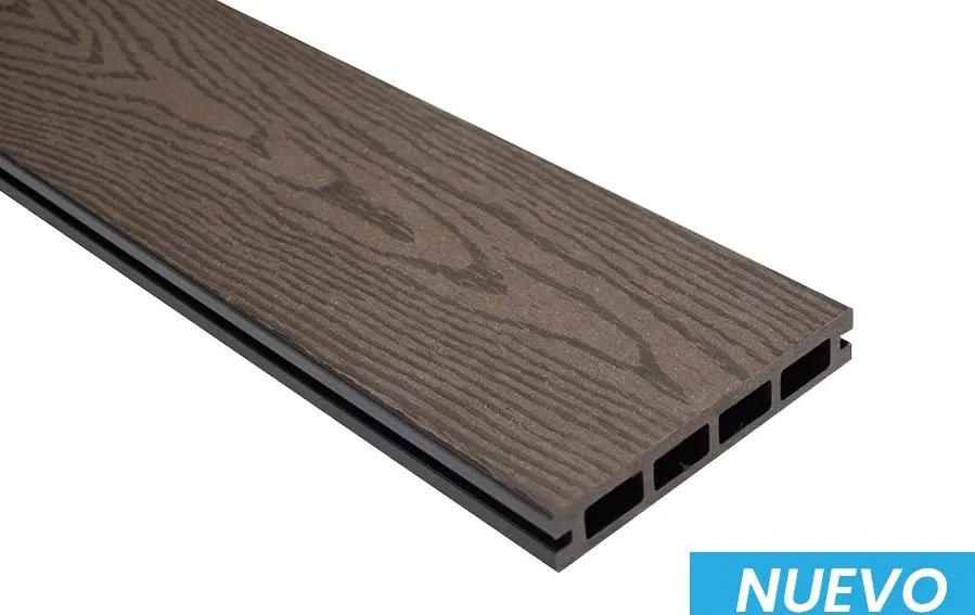 [714T058] ■MADERA SINTETICA ECOMAT (GRAY) COLOR GRIS OSCURO 14cm x 290cm x 24mm STANDARD