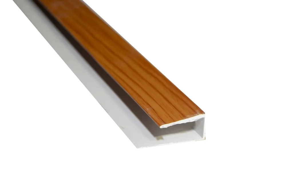 MOLDURA U PVC COLOR MARRON CLARO 5.95mt ECOMAT (689903-02)