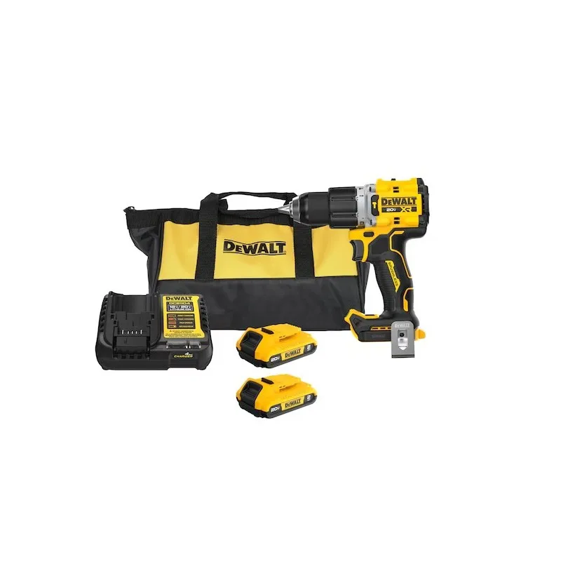 TALADRO PERCUTOR 1/2'' EN KIT: 2 BATERIAS, 1 CARGADOR 20V DCD806D2-B3 DEWALT